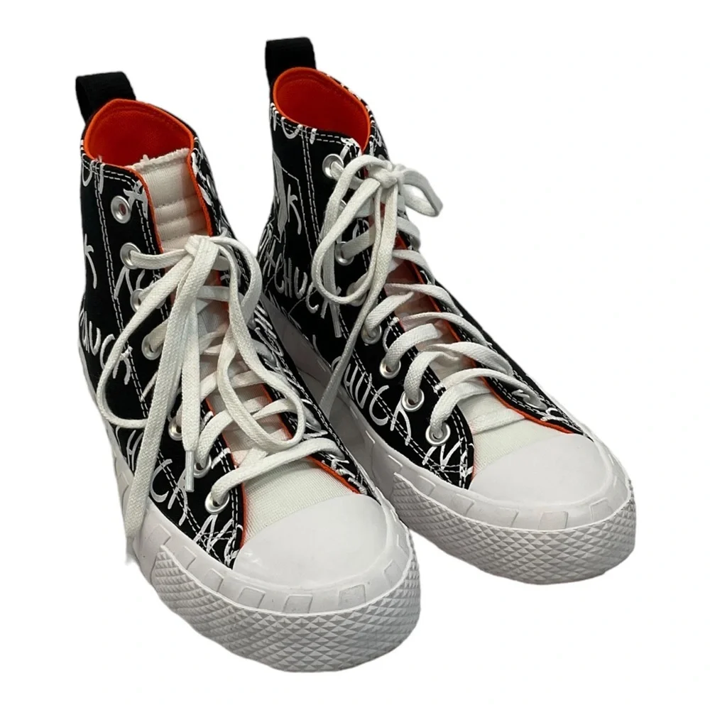 Converse High Top Not A Chuck Untitled Black White Kids Size 7